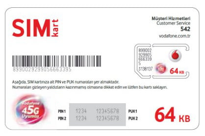 Vodafone Sim Kartı Şifresi Kırma