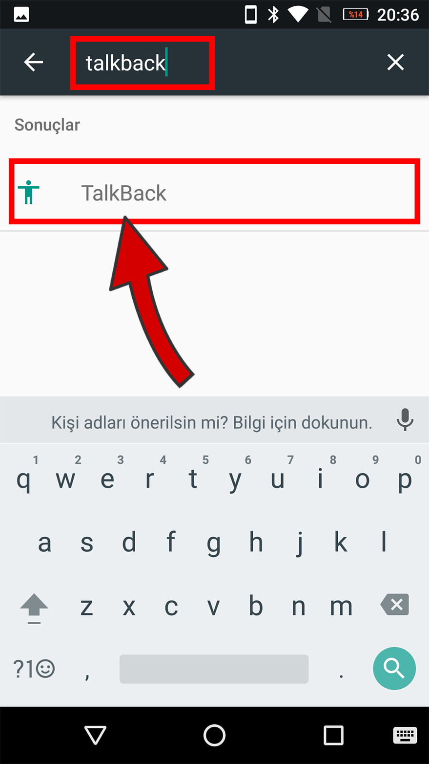 Talkback Kapatma 3
