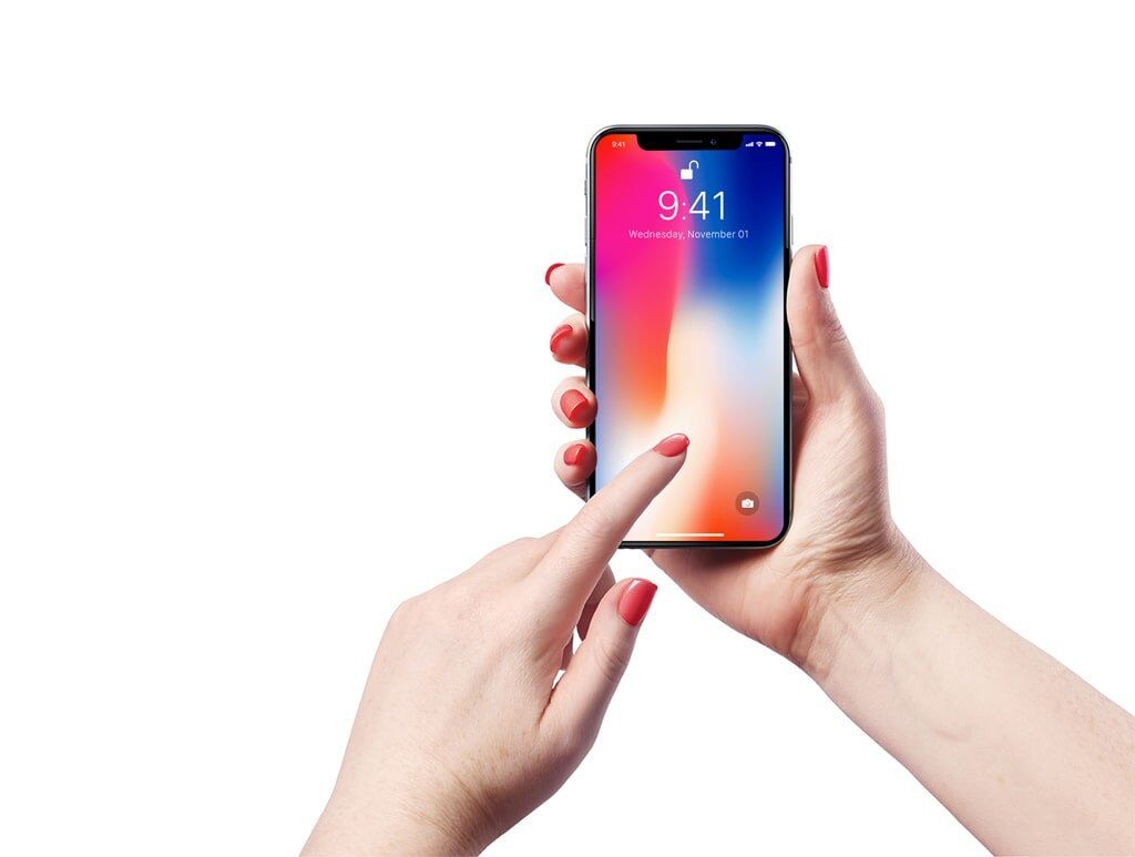 Free Iphone X In Hand Mockup 2